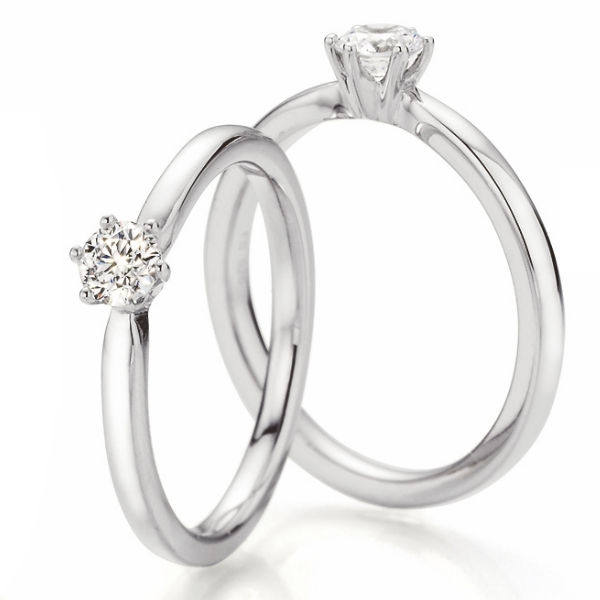 Weissgold Solitaire Ring mit 0,250 ct Brillant